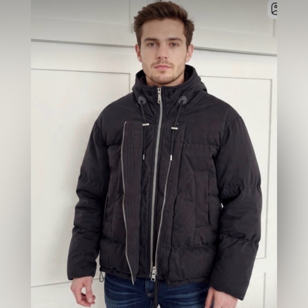 All Saints Men Black Puffer Jacket M Size S/WSize M Retail. Like New retail $600